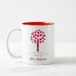 Taza Bicolor Gran árbol de crayón / Apreciación del profesor