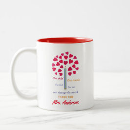 Taza Bicolor Gran árbol de lápiz / Apreciación del profesor