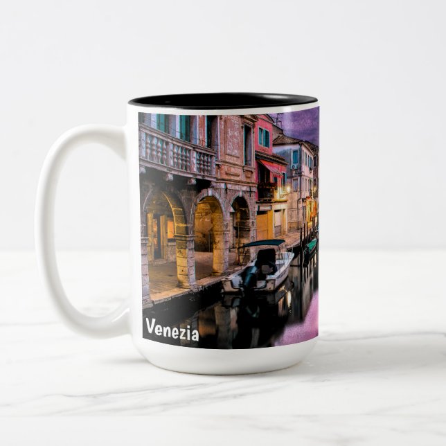 Taza Bicolor Gran Canal de Venecia Italia Mug (Izquierda)