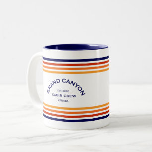 Taza Bicolor Gran Cañón Cabina Club Personalizado Escudo Huelga