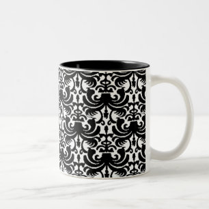 Taza Bicolor Gran Damasco negrita (negro)
