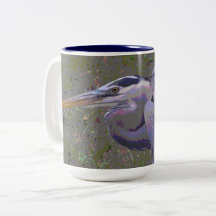 Taza Bicolor Gran desafío de la garza azul