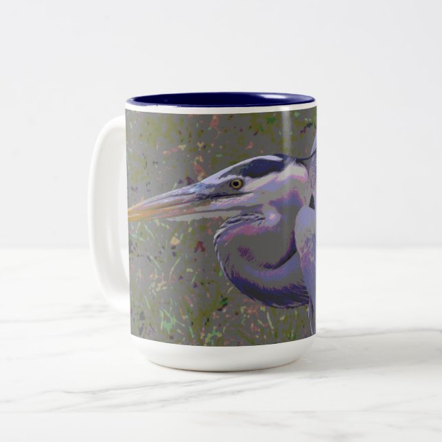 Taza Bicolor Gran desafío de la garza azul (Anverso izquierdo)