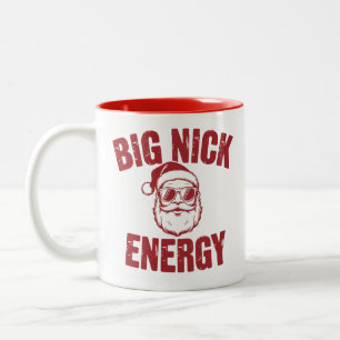 Taza Bicolor Gran Energía de Nick Chiste Divertido de Santa Gro