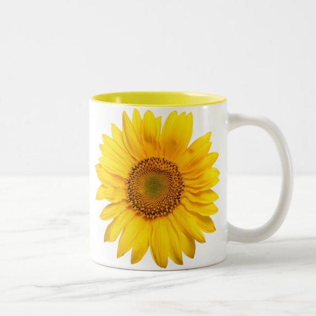 Taza Bicolor gran girasol amarillo (Derecha)