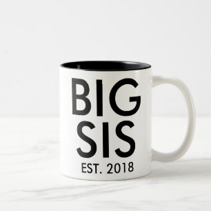 Taza Bicolor Gran hermana Mug   Embarazo en Recién nacido Perso
