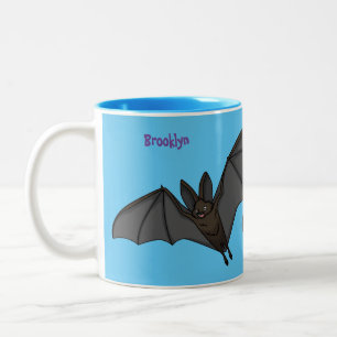 Taza Bicolor Gran ilustracion de personalizado de murciélagos v