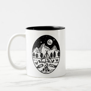 Taza Bicolor Gran Mug de Camping al Aire Libre