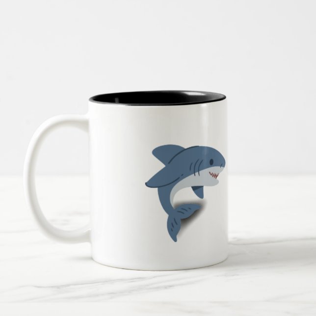 Taza Bicolor Gran Mug Tiburón Blanco (Izquierda)
