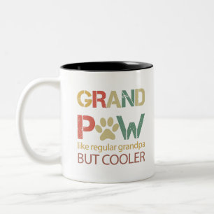 Taza Bicolor Gran Paw Como Un Abuelo Regular Pero Más Fresco