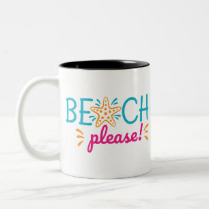 Taza Bicolor Gran playa, por favor
