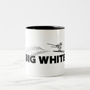Taza Bicolor Gran Saltaor de Esquí Británico Colombiano Blanco