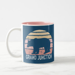 Taza Bicolor Grand Junction Colorado Oso Retro