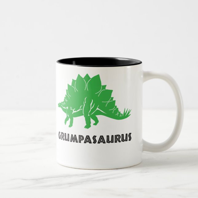 Taza Bicolor Grandad del dinosaurio del STEGOSAURUS de (Derecha)