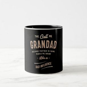 Taza Bicolor Grandad - Un socio paternal en el crimen