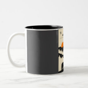 Taza Bicolor Grandes Montañas Ahumadas Viajes Retro Mínimo Vint