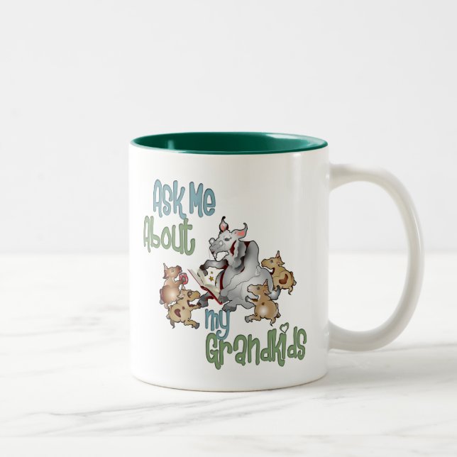 Taza Bicolor Grandes niños de cabra - Abuela (Derecha)