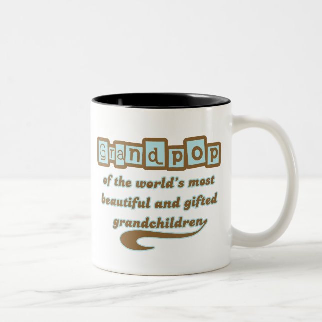 Taza Bicolor Grandpop de nietos dotados (Derecha)