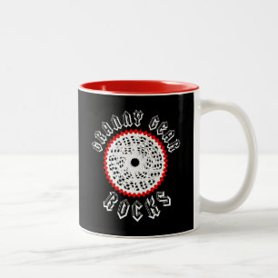 Taza Bicolor Granny Gear Rocks Ciclismo