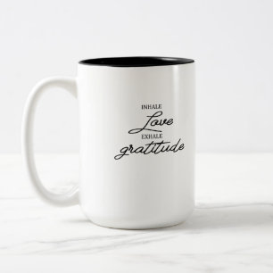 TAZA BICOLOR GRATITUD EXHALE DE AMOR INHALE