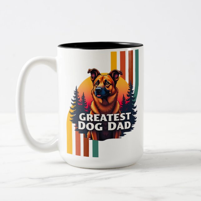 Taza Bicolor Greatest Dog Dad (Izquierda)