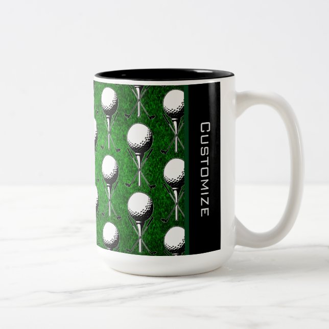 Taza Bicolor Green personalizado del campo de golf (Derecha)