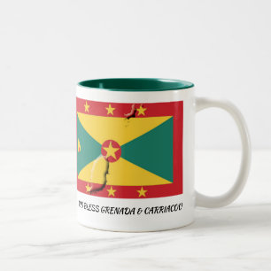 Taza Bicolor GRENADA FLAG Scripture Patriótico Personalizado