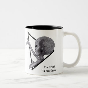 Taza Bicolor Grey Alien, la verdad está ahí fuera