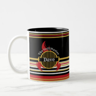 Taza Bicolor GrillMaster BBQ Banda negrita 