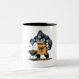 Taza Bicolor Grillzilla Dad - Funny Gorilla BBQ