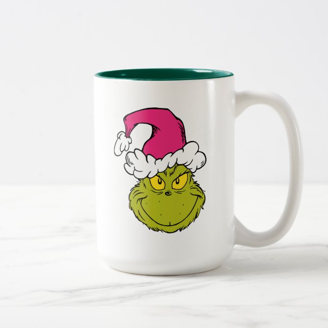Taza Bicolor Grinch in Pink Santa Hat (Derecha)