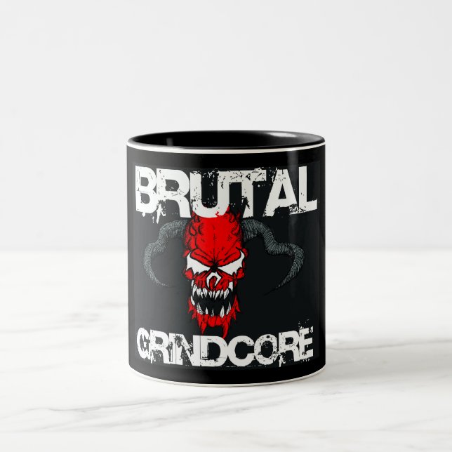 Taza Bicolor Grindcore brutal (Centro)
