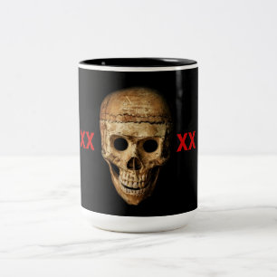 Taza Bicolor Grinning Skull