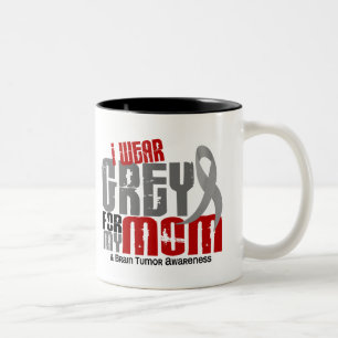 Taza Bicolor Gris del desgaste del tumor cerebral I para mi