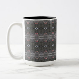 Taza Bicolor Gris Pateado Con Café Coral Mug