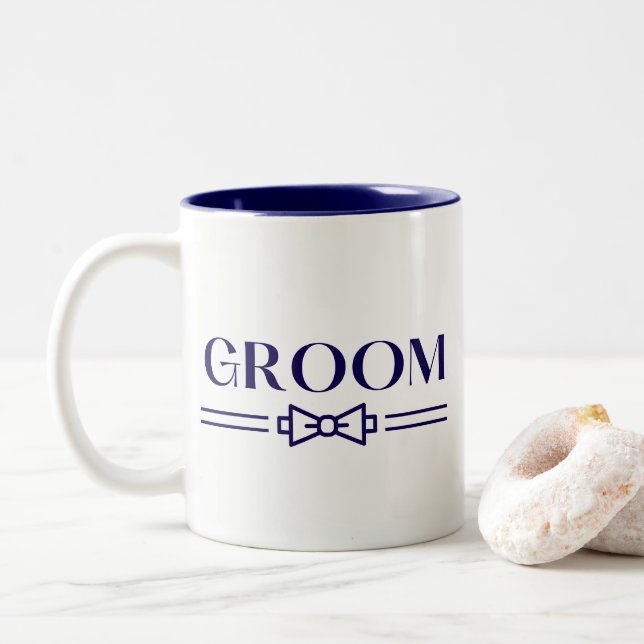 Taza Bicolor Groom (Con donut)