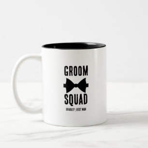 Taza Bicolor Groom Squad   Moderna Bachelor Groomsman Stylish C