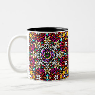 Taza Bicolor Groovy Poder Floral Celestial