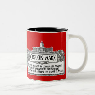 Taza Bicolor Groucho Marx en política