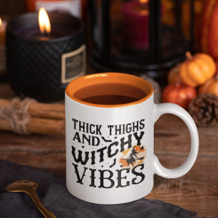 Taza Bicolor Gruesos Y Vibes De Brujas