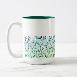 Taza Bicolor Grüne Kräuter und Blätter