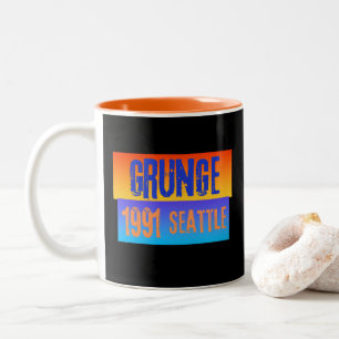 Taza Bicolor Grunge Music 1991 Seattle