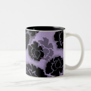 Taza Bicolor Grungy Floral Decadence Mug, Lavender