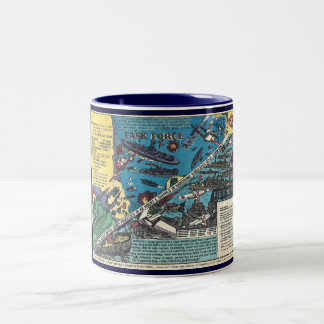 Taza Bicolor ¡Grupo de trabajo!  Helen del anuncio del cómic