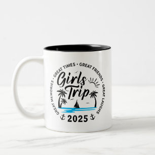 Taza Bicolor Grupo de Viaje de Chicas personalizados coincidien