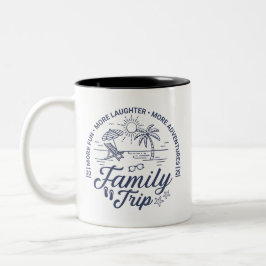Taza Bicolor Grupo de Viaje Familiar personalizado con vacacion