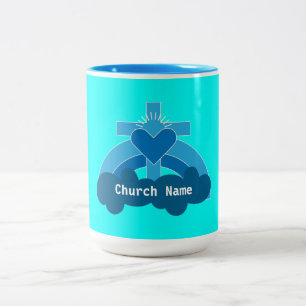 Taza Bicolor Grupos De Sociedades De La Iglesia Y Clubes De Caf