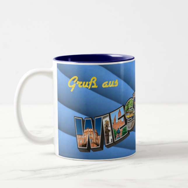 Taza Bicolor Gruss aus Wiesbaden Mug (Izquierda)