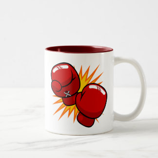 Taza Bicolor Guantes de boxeo del dibujo animado