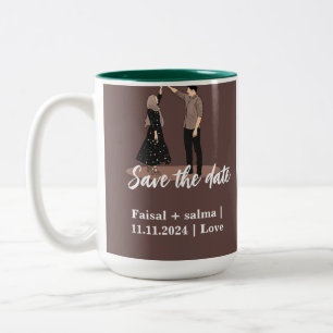 Taza Bicolor Guardar el registro de fechas